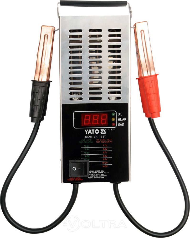 Цифровой тестер аккумуляторов 12V YATO YT-8311