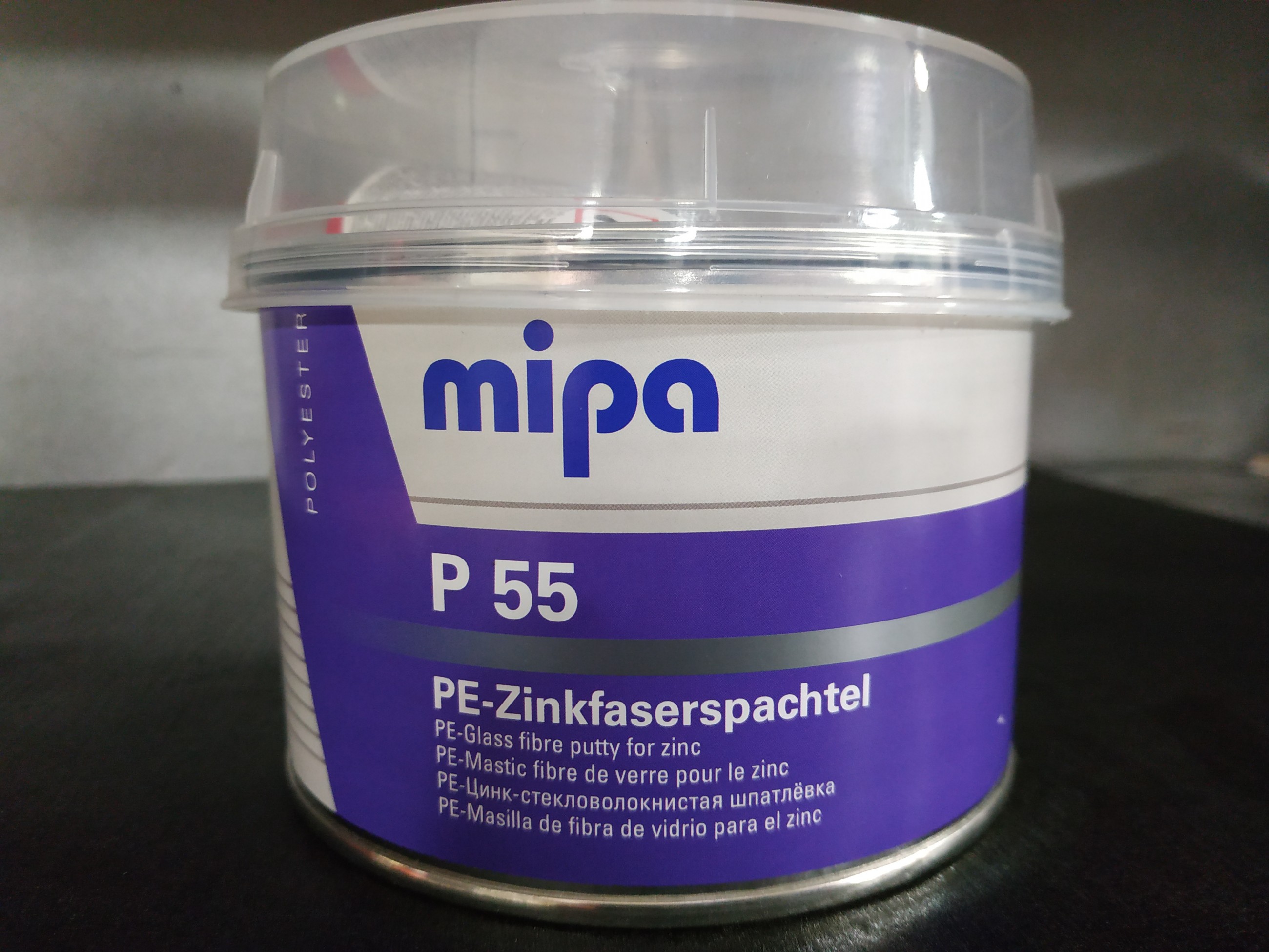 Цинк - стекловолокнистая шпатлевка Mipa P55 875 гр.