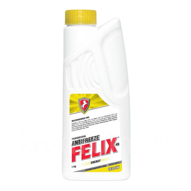 Антифриз FELIX ЖЕЛТЫЙ ENERGY G12, 1 КГ (ГОТОВЫЙ)
